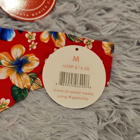 💙Splendies - BRAND NEW Red Floral Cheeky Panties Set Of 2 - Picture 3 of 4